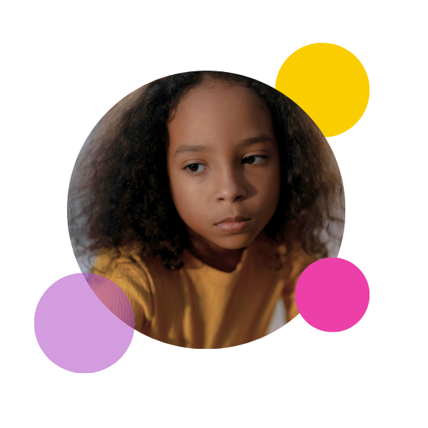 Young girl struggling with difficult emotions before receiving therapeutic support